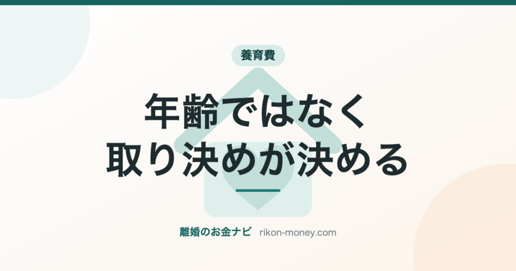 養育費|年齢ではなく、取り決めが決める